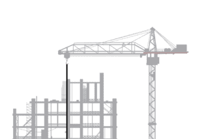 New close up showing detail in the crane. 